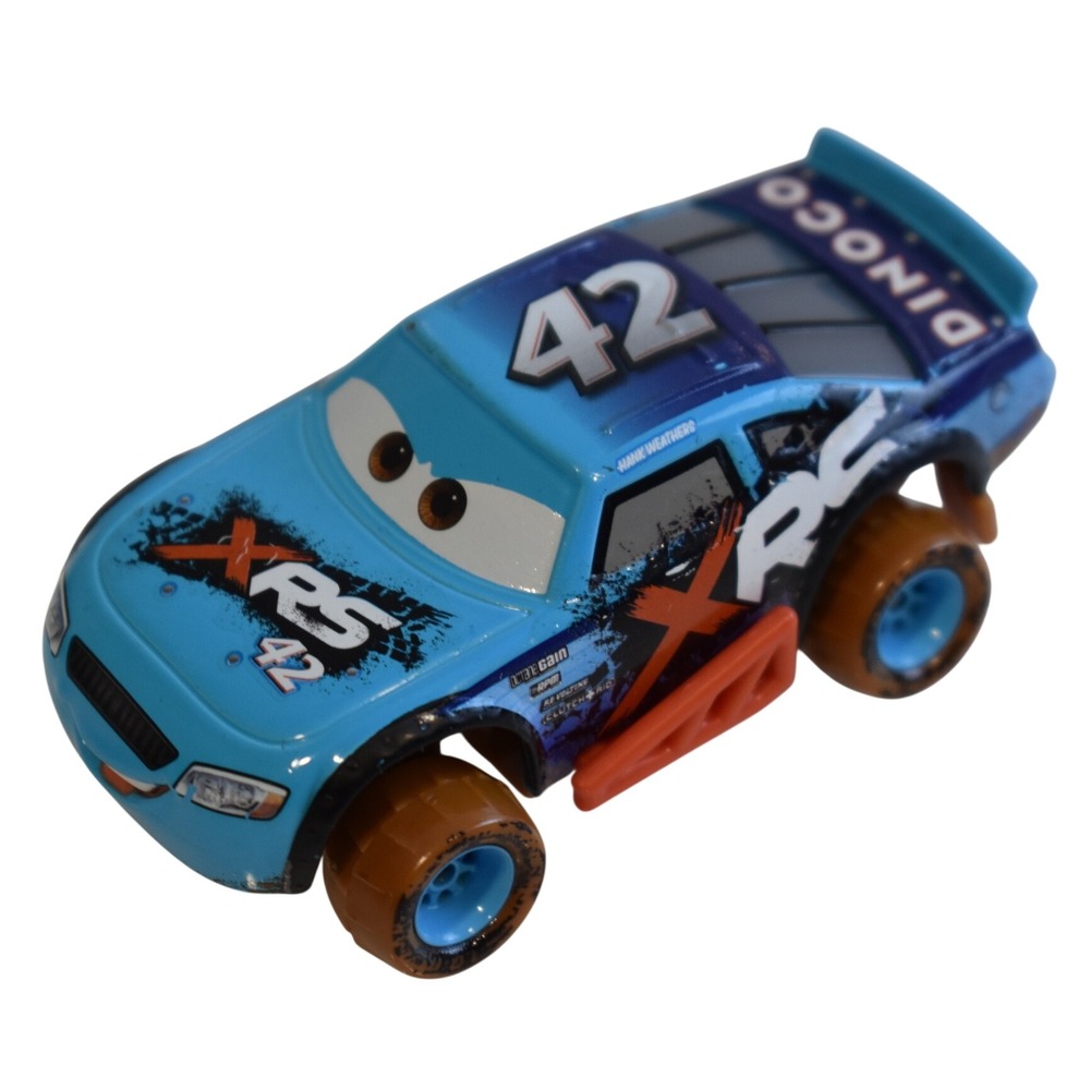 Mattel Disney Pixar Cars XRS Cal Weathers 42 Blue Good Mud 1:55 Scale Diecast